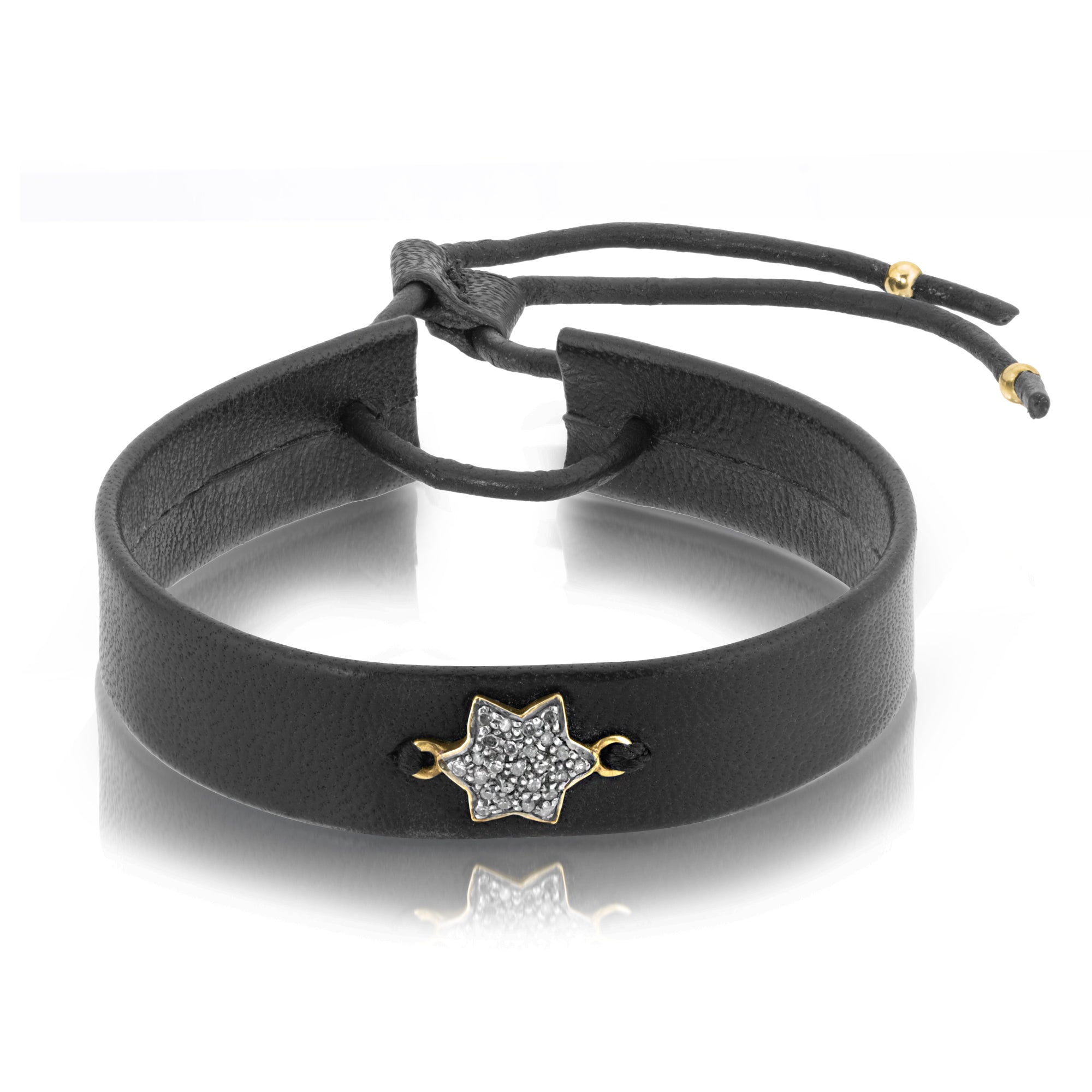 Star of David Leather Bracelet