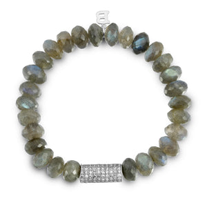 LABRADORITE AND DIAMOND BRACELET