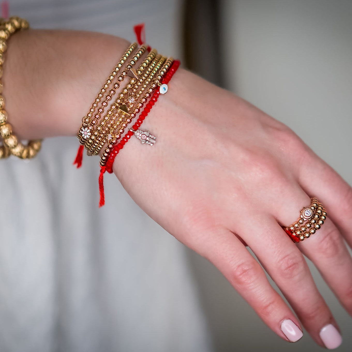 14K GOLD 3MM BEAD BRACELET